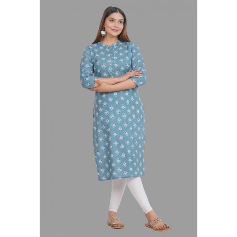 Printed Calf Length Cotton Kurti