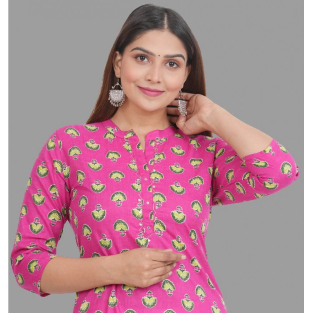 Printed Calf Length Cotton Kurti