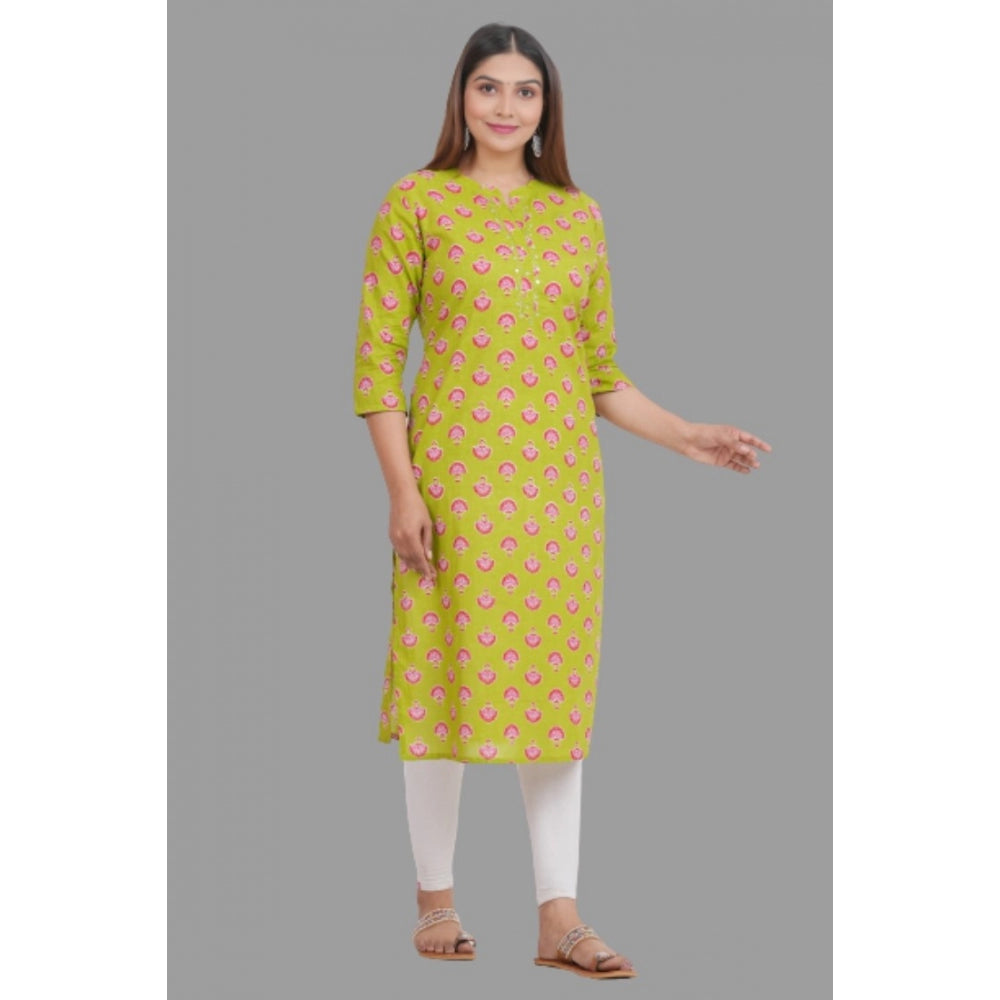 Printed Calf Length Cotton Kurti