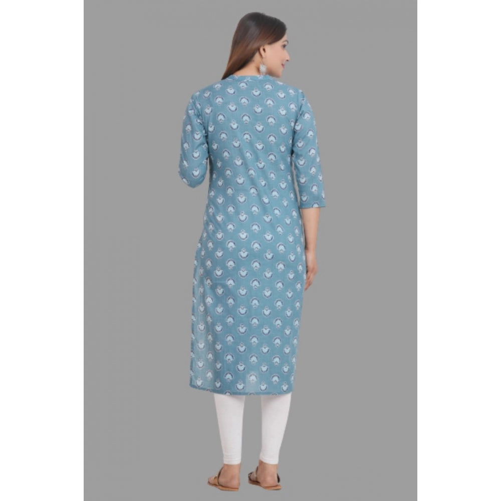 Printed Calf Length Cotton Kurti