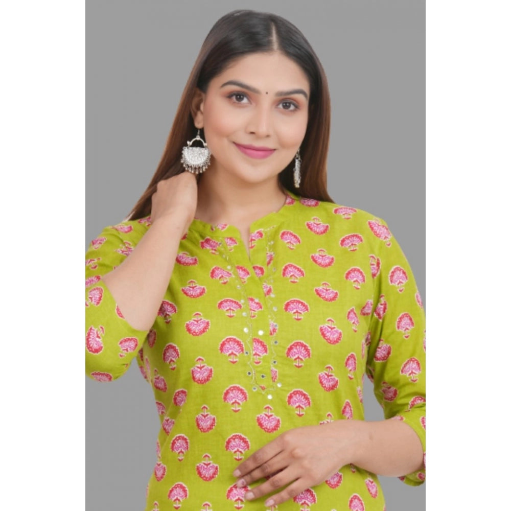 Printed Calf Length Cotton Kurti