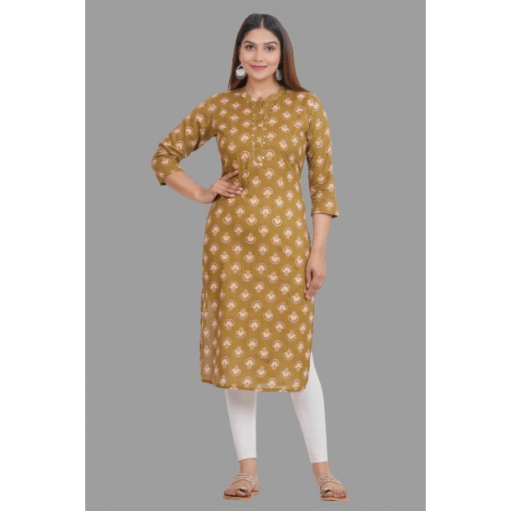 Printed Calf Length Cotton Kurti