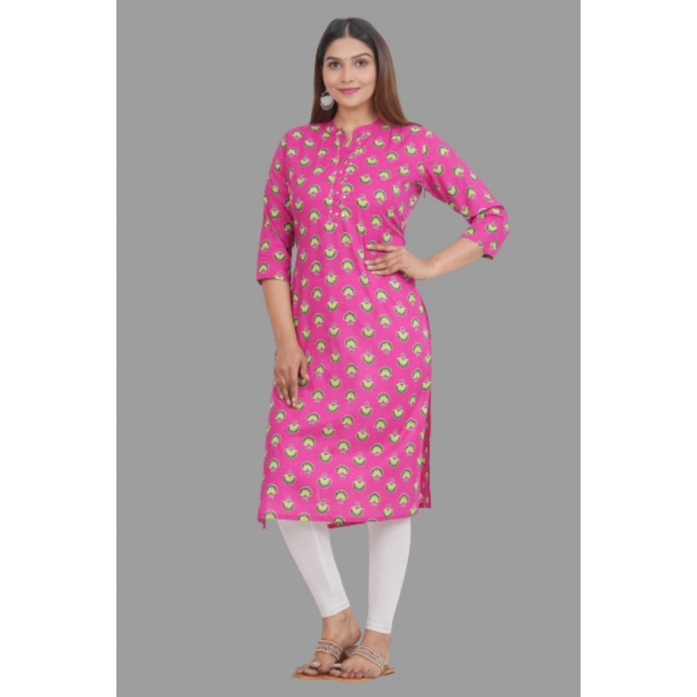 Printed Calf Length Cotton Kurti