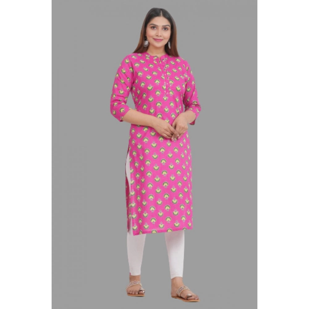 Printed Calf Length Cotton Kurti