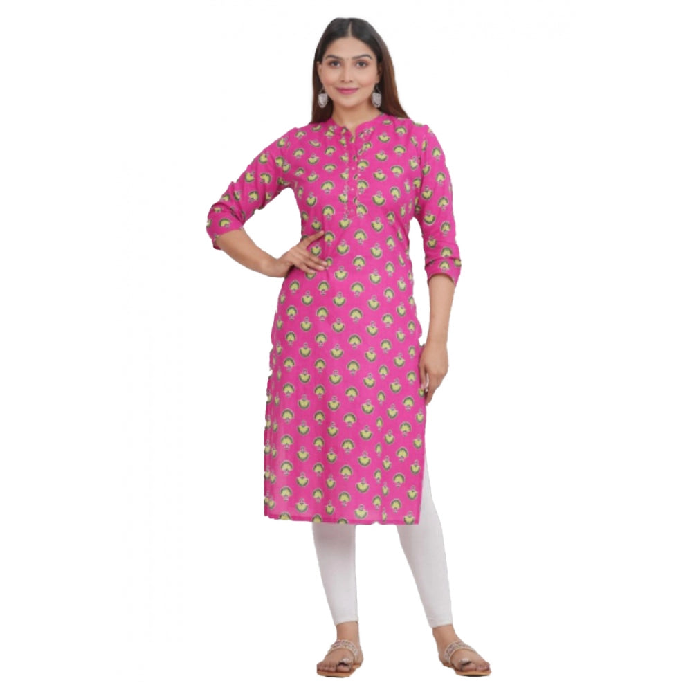 Printed Calf Length Cotton Kurti