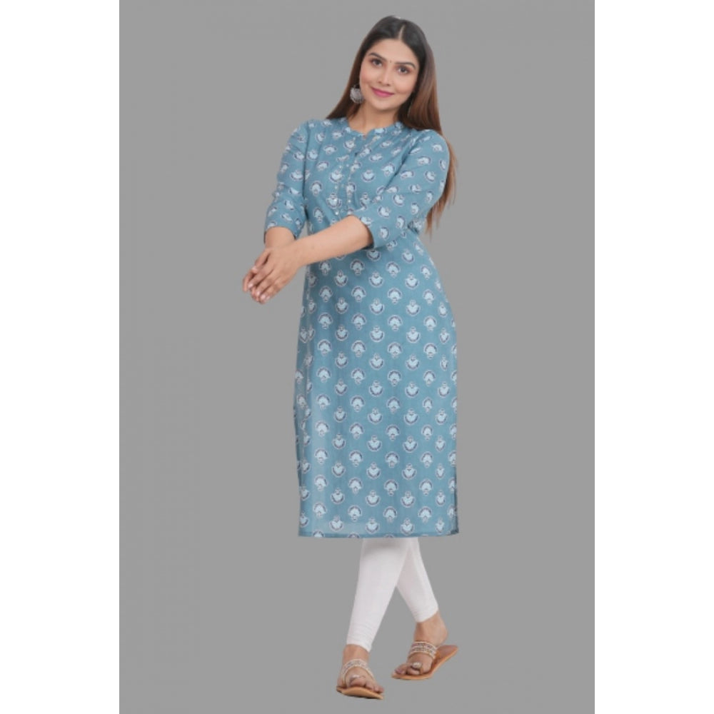 Printed Calf Length Cotton Kurti