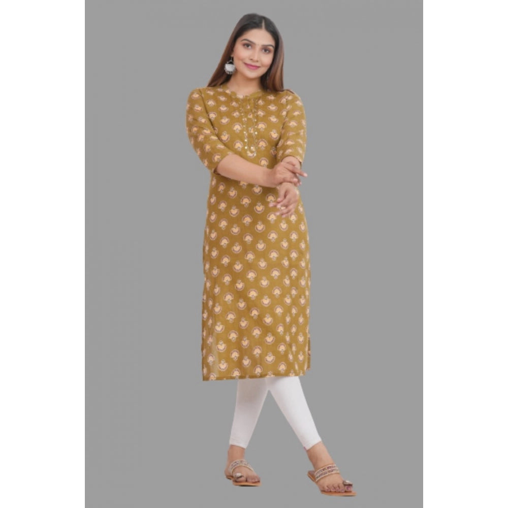 Printed Calf Length Cotton Kurti