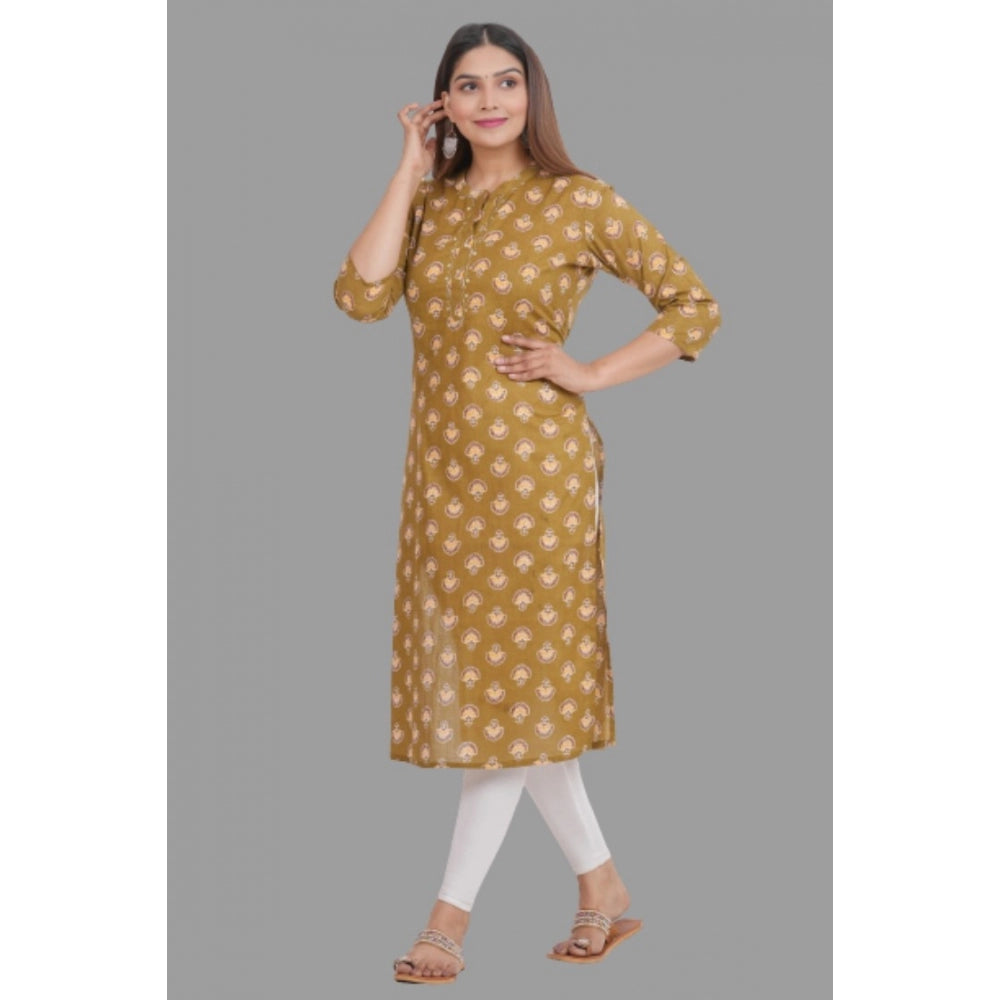 Printed Calf Length Cotton Kurti