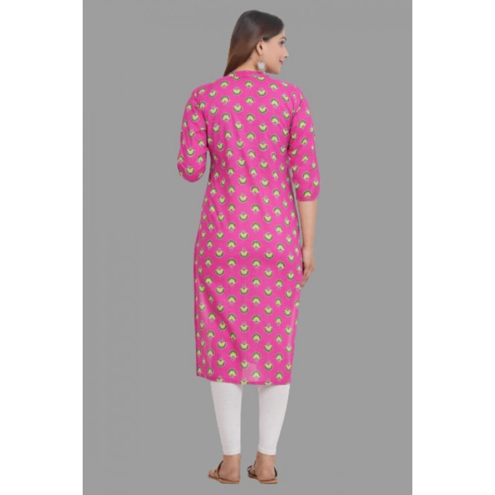 Printed Calf Length Cotton Kurti