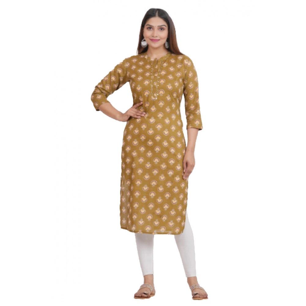 Printed Calf Length Cotton Kurti