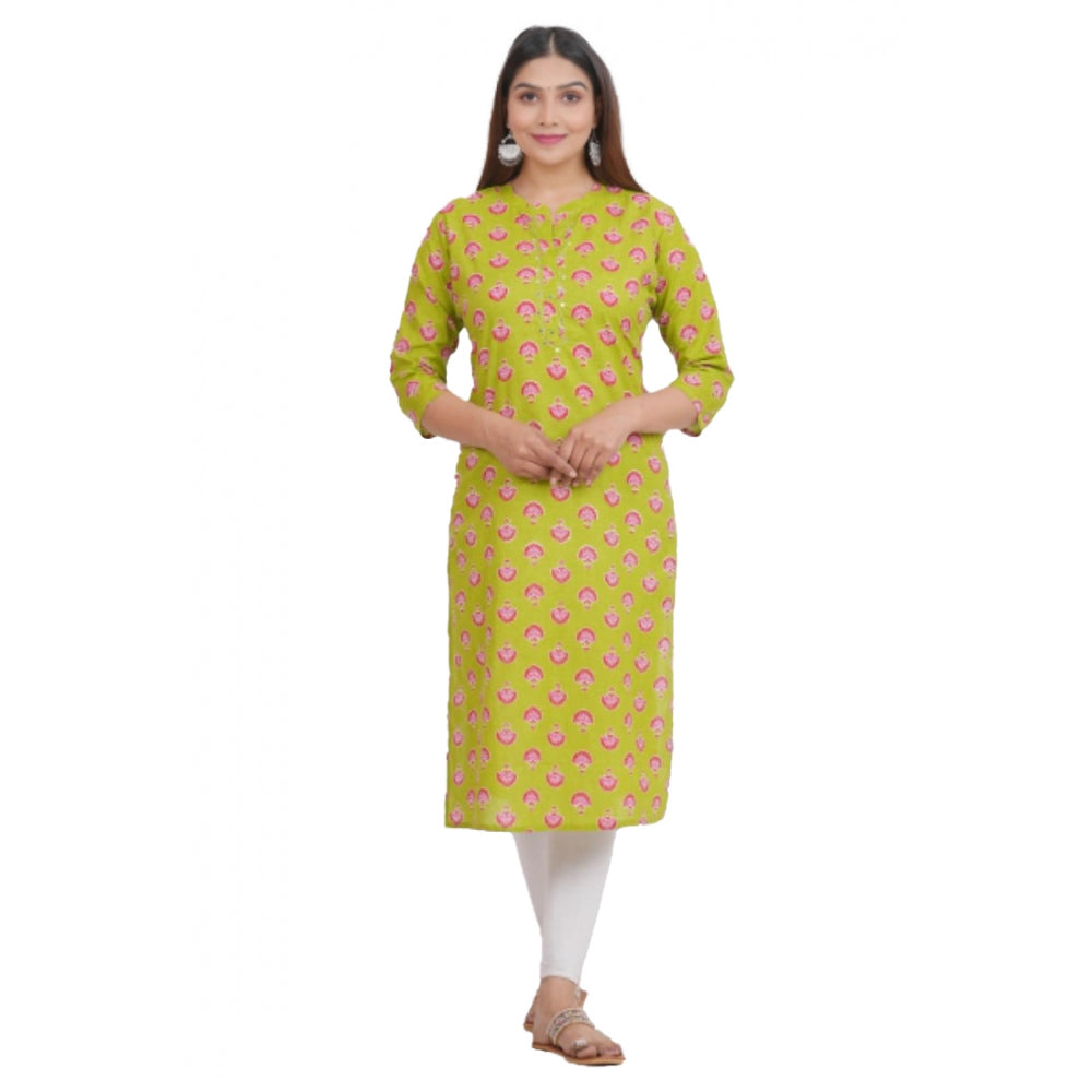 Printed Calf Length Cotton Kurti