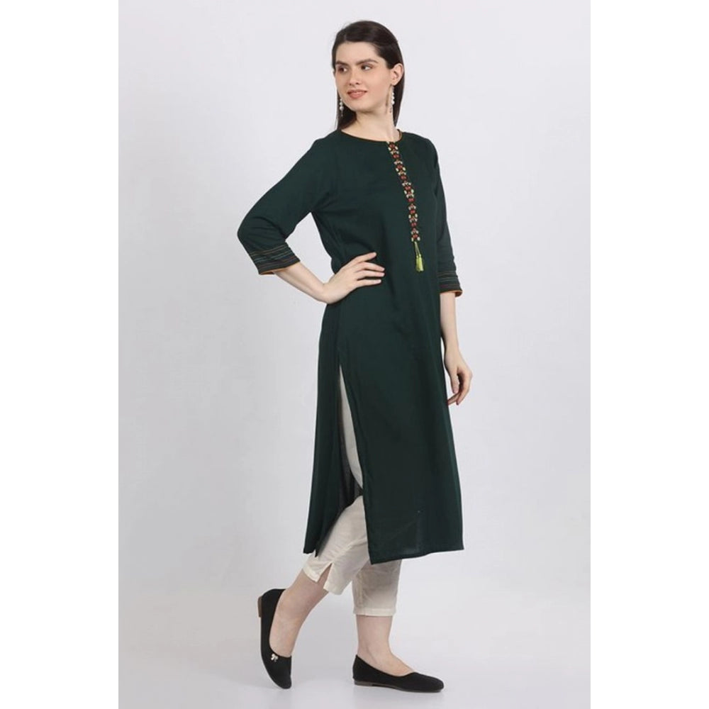 Casual 3/4 Sleeve Viscose Rayon Printed Kurti