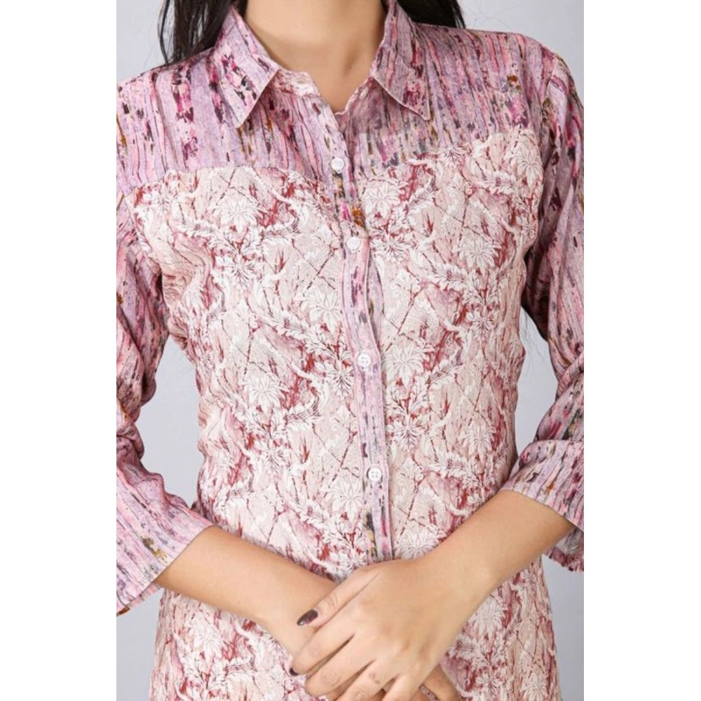 Casual 3/4 Sleeve Viscose Rayon Printed Kurti