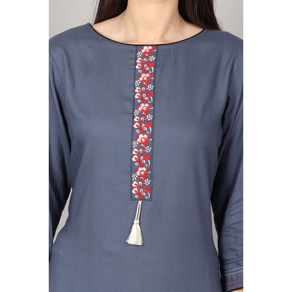 Casual 3/4 Sleeve Viscose Rayon Printed Kurti