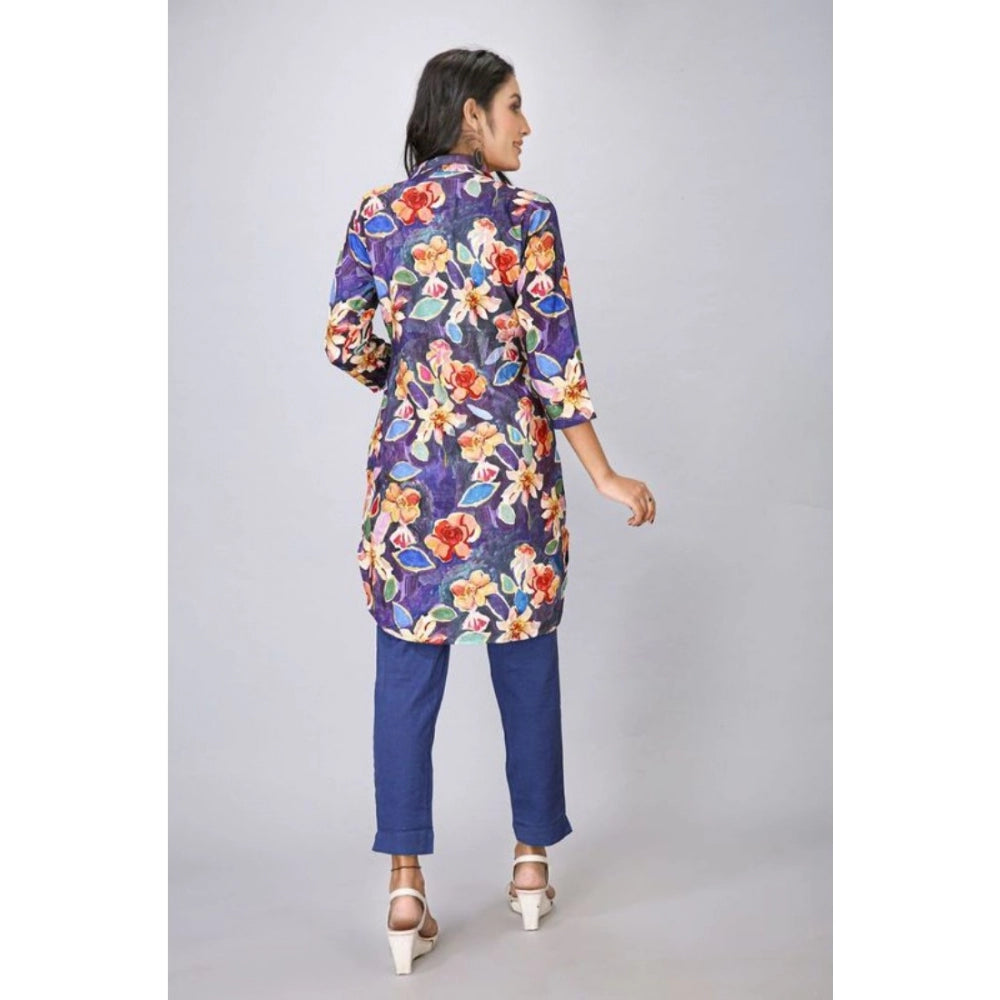 Casual 3/4 Sleeve Viscose Rayon Printed Kurti