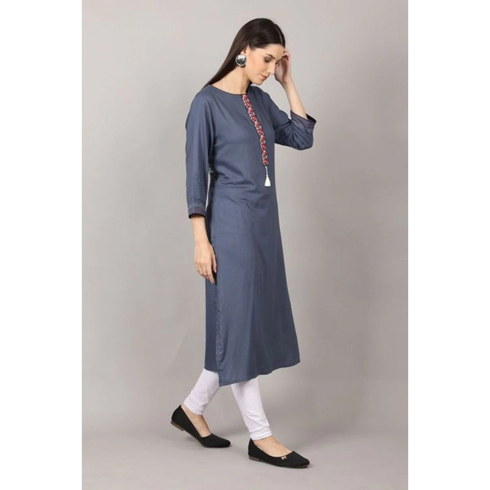 Casual 3/4 Sleeve Viscose Rayon Printed Kurti