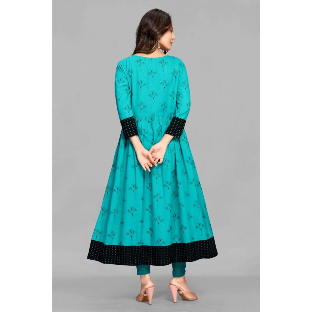 Casual 3/4 Sleeve Viscose Rayon Printed Kurti