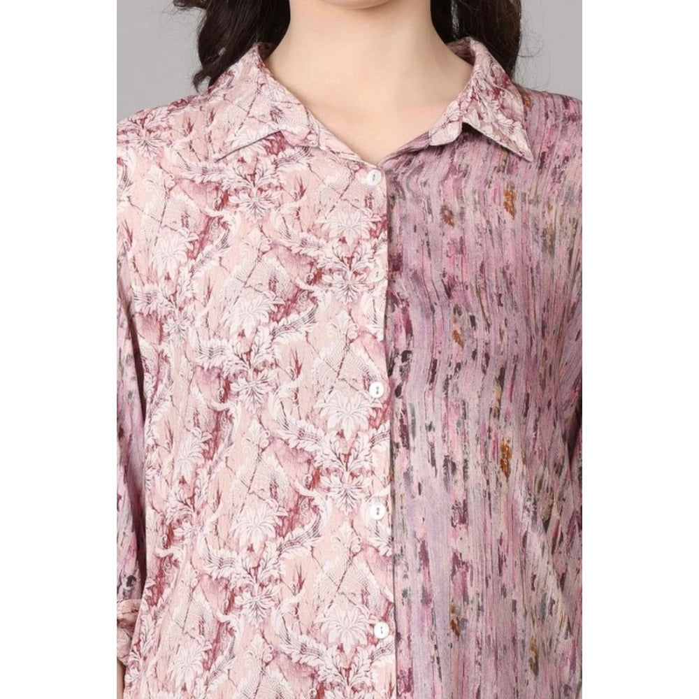 Casual 3/4 Sleeve Viscose Rayon Printed Kurti