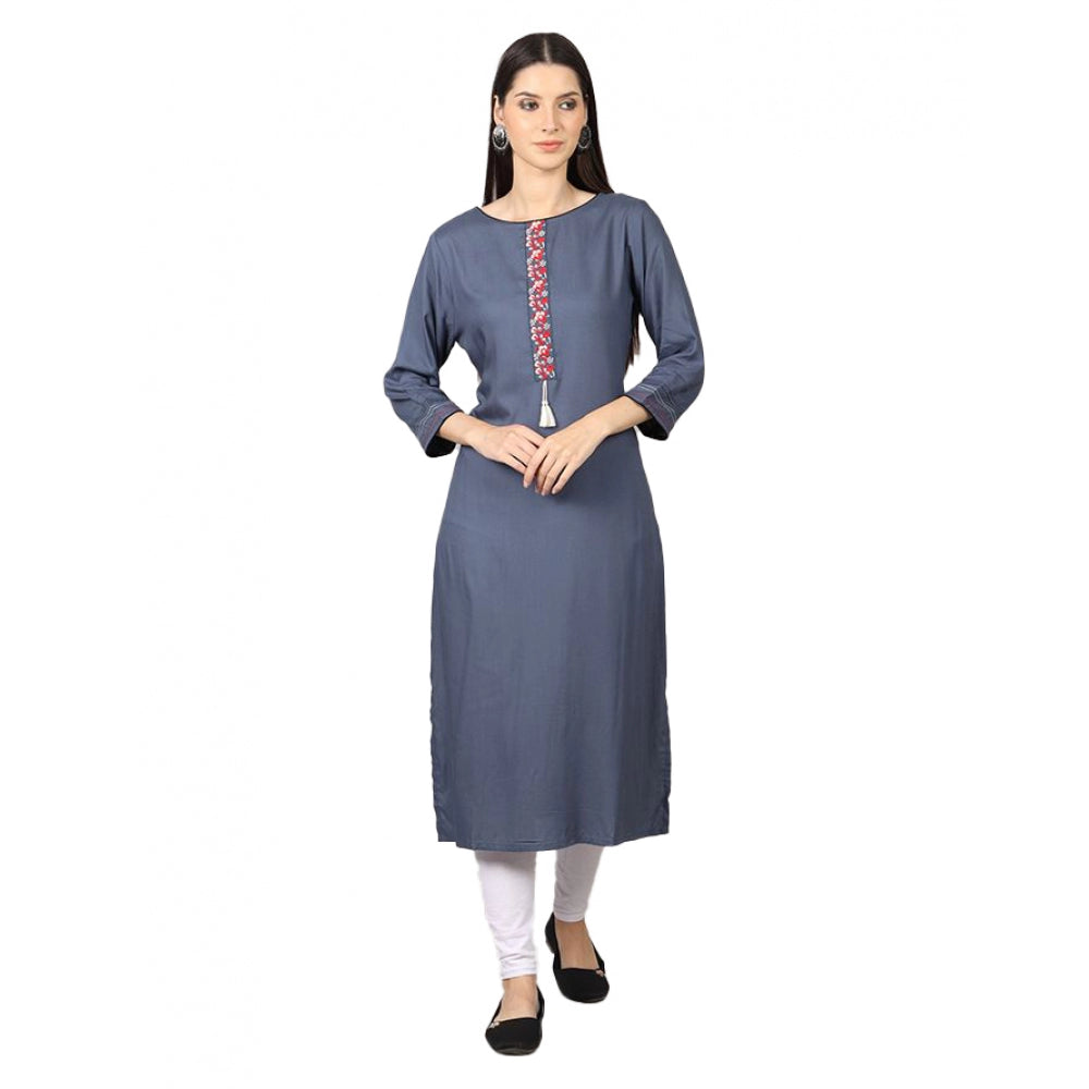 Casual 3/4 Sleeve Viscose Rayon Printed Kurti