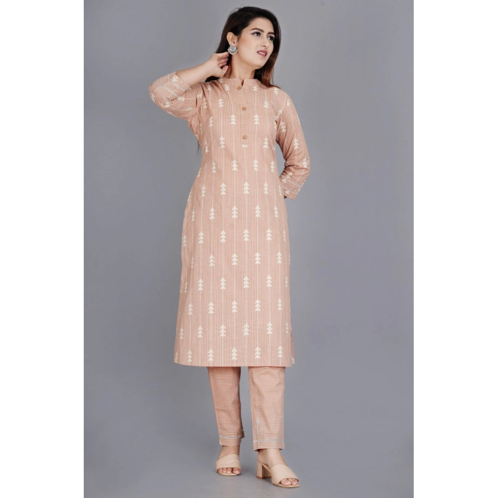 Casual 3/4 Sleeve Printed Rayon Kurti With Pant Set