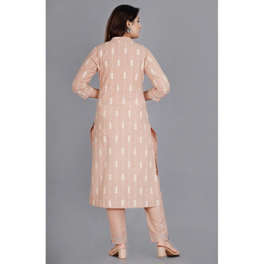 Casual 3/4 Sleeve Printed Rayon Kurti With Pant Set