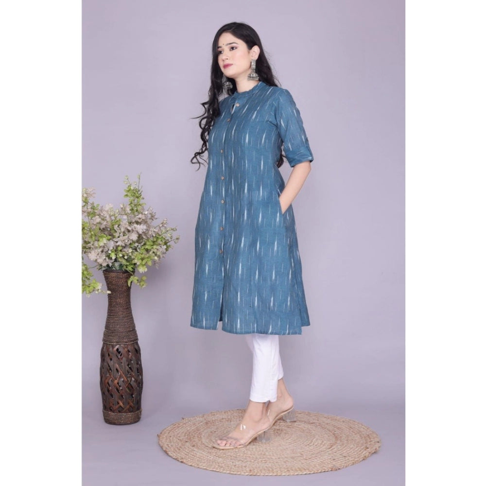 Casual 3/4th Sleeve Printed Cotton Flex Kurti