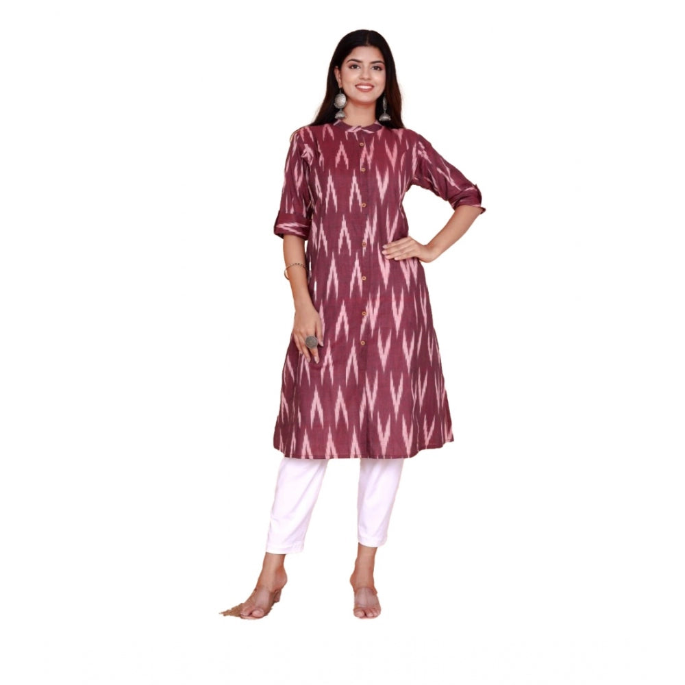 Casual 3/4th Sleeve Printed Cotton Flex Kurti