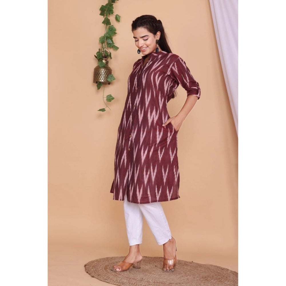 Casual 3/4th Sleeve Printed Cotton Flex Kurti