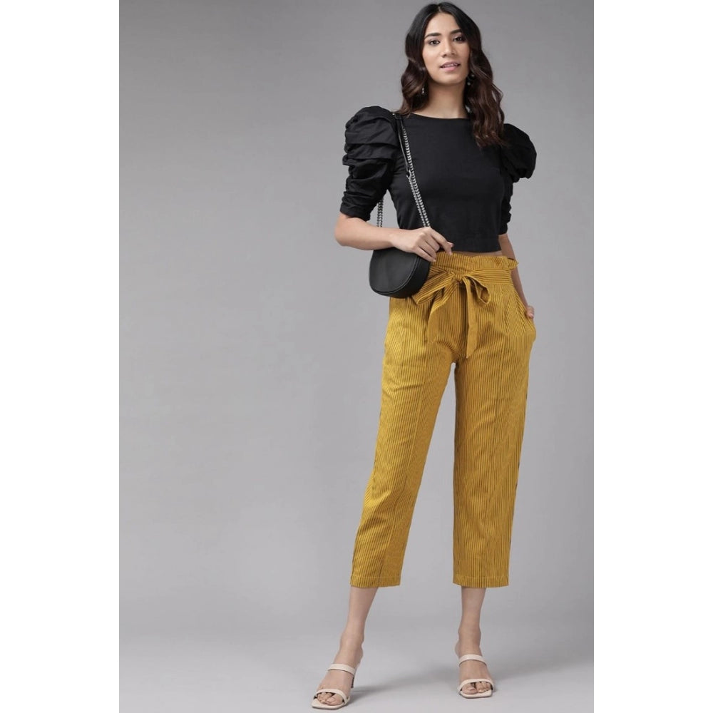 Casual  Printed Cotton Flex Trouser Pant