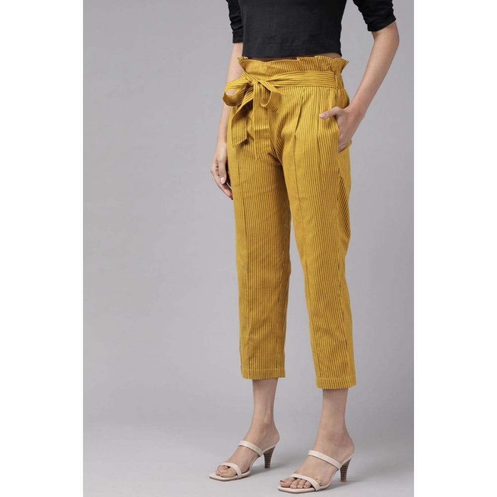 Casual  Printed Cotton Flex Trouser Pant