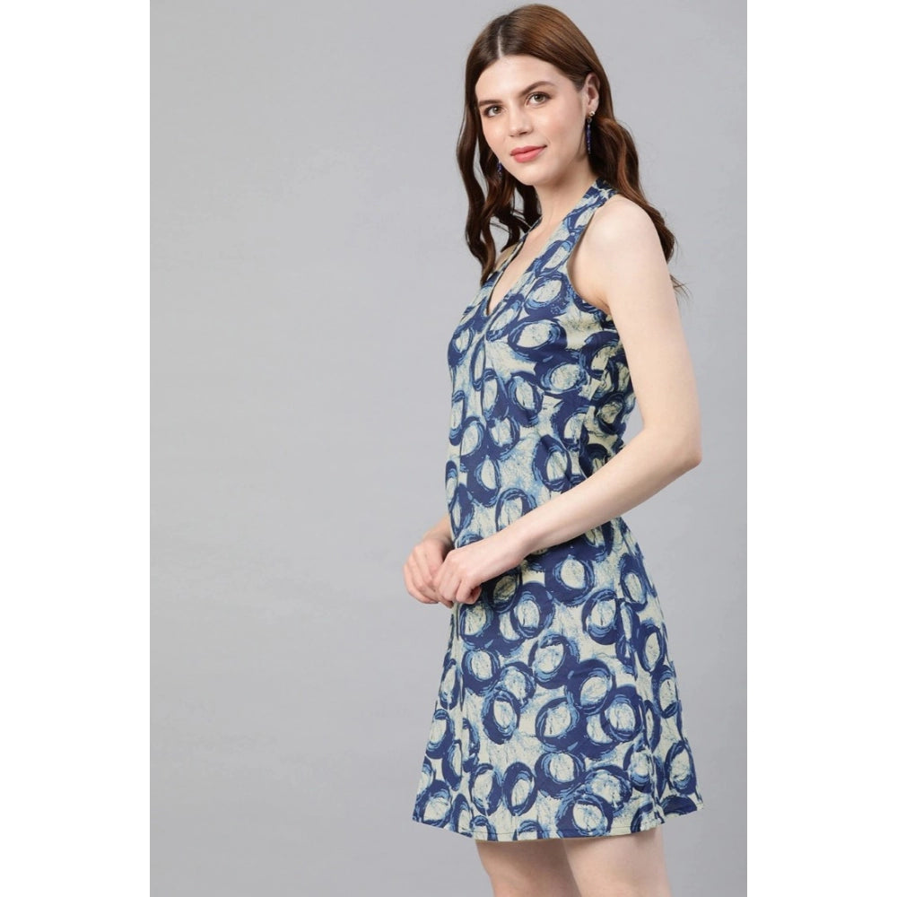 Casual Sleeveless Floral printed Cotton Dress