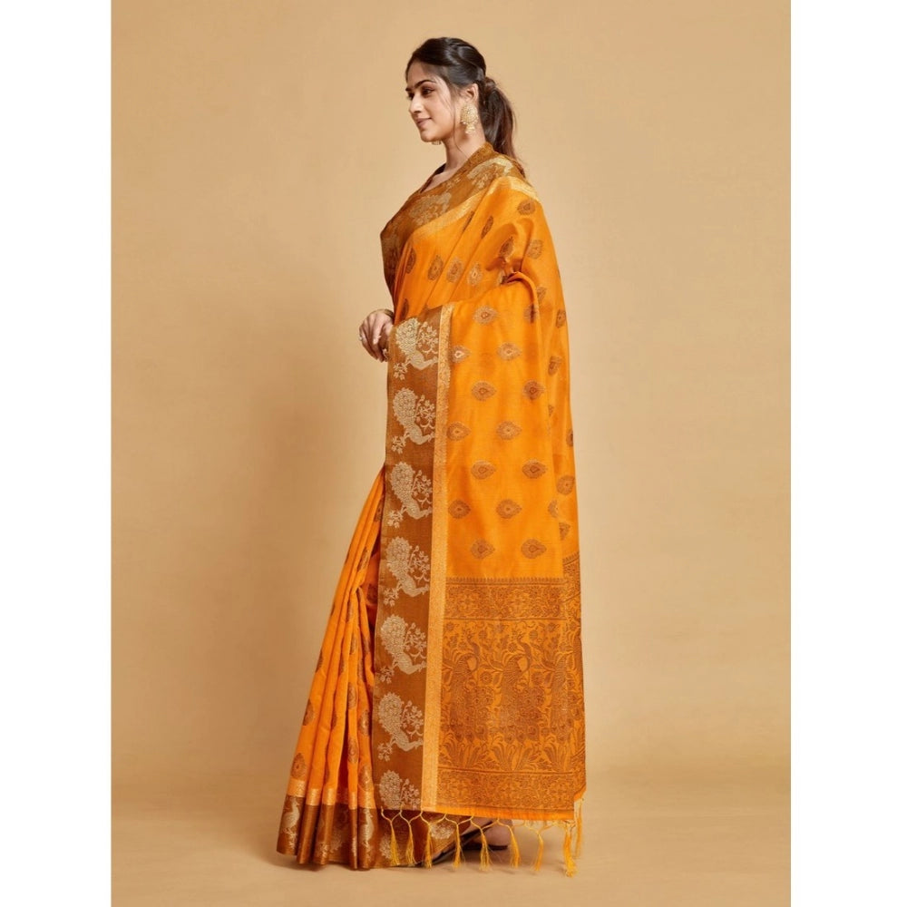   Organza Printed Saree With Unstitched Blouse