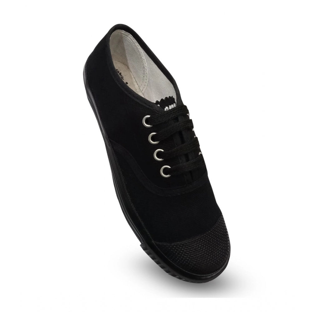 Unisex Cotton School Shoe Lace-Up