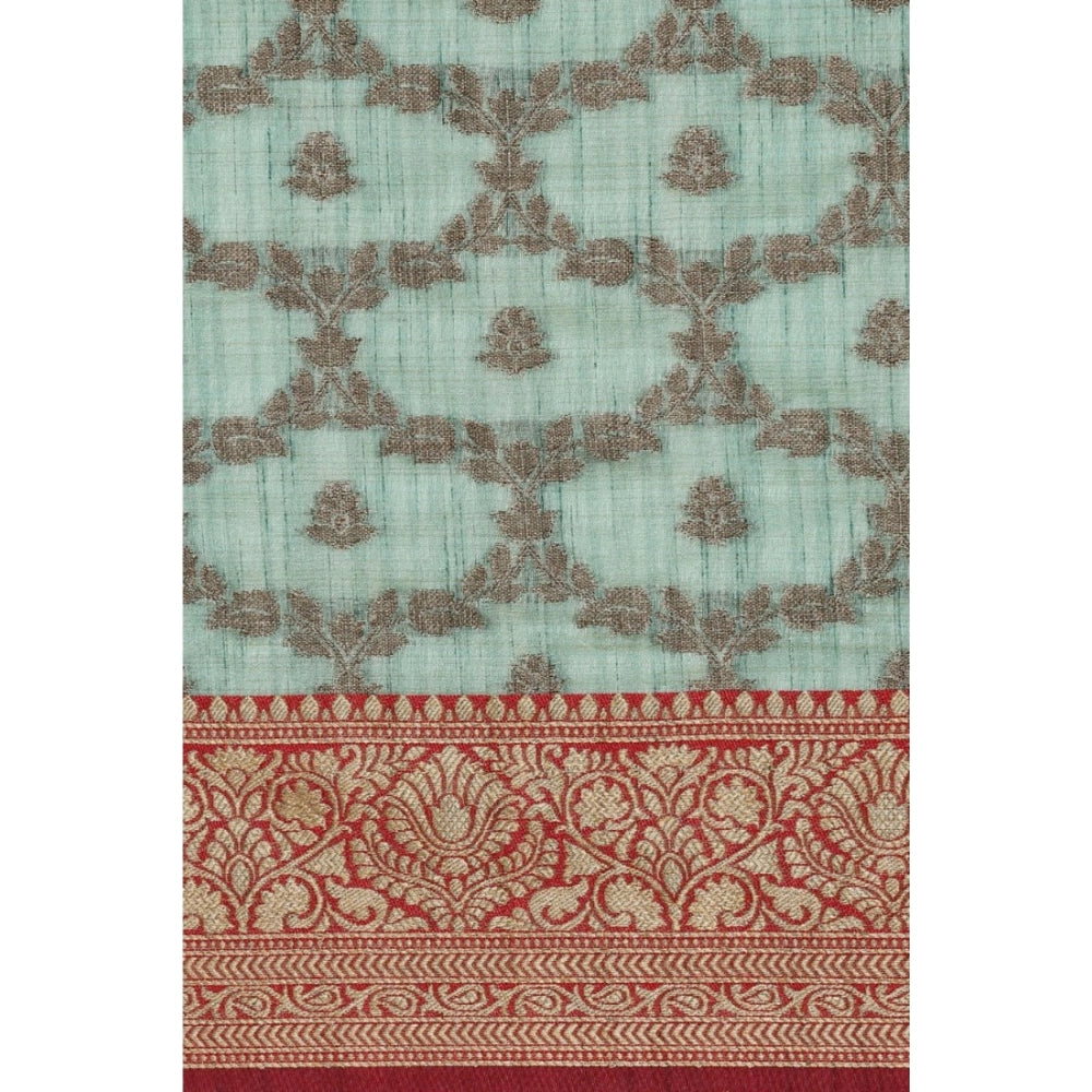   Chanderi Cotton Printed Saree With Unstitched Blouse