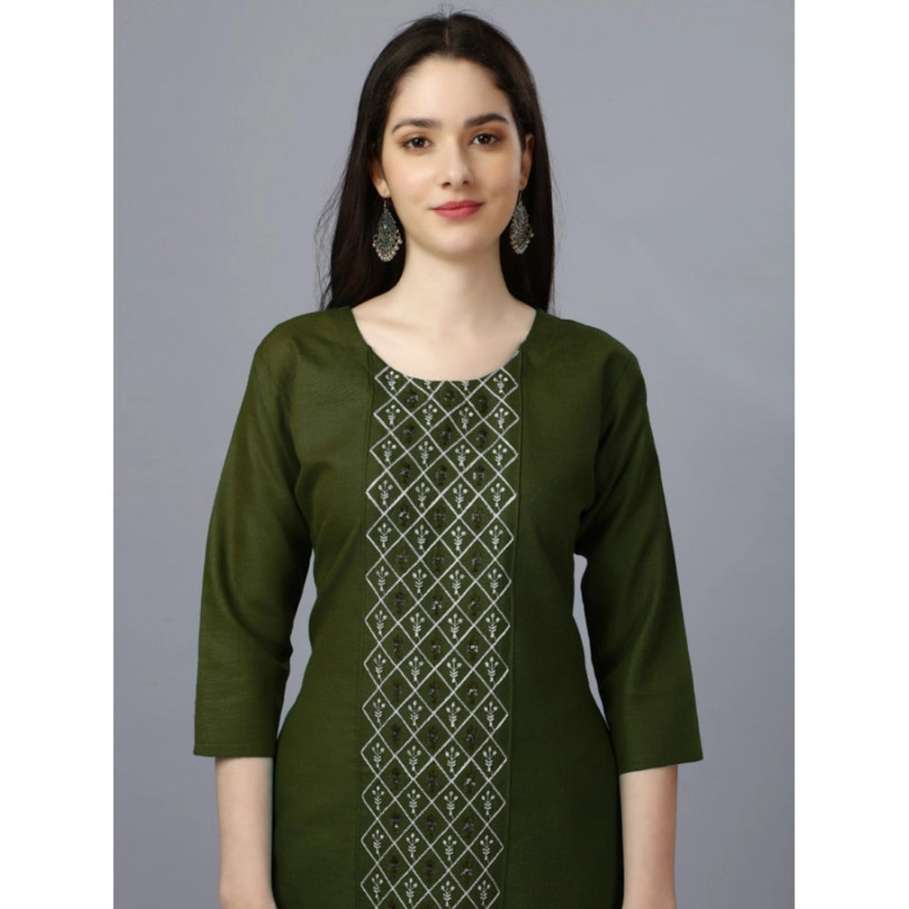 Casual 3-4 th Sleeve Embroidery Cotton Kurti