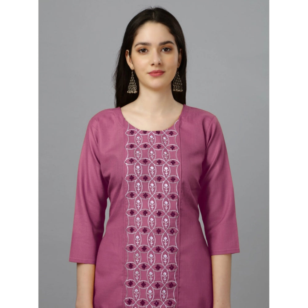 Casual 3-4 th Sleeve Embroidery Cotton Kurti