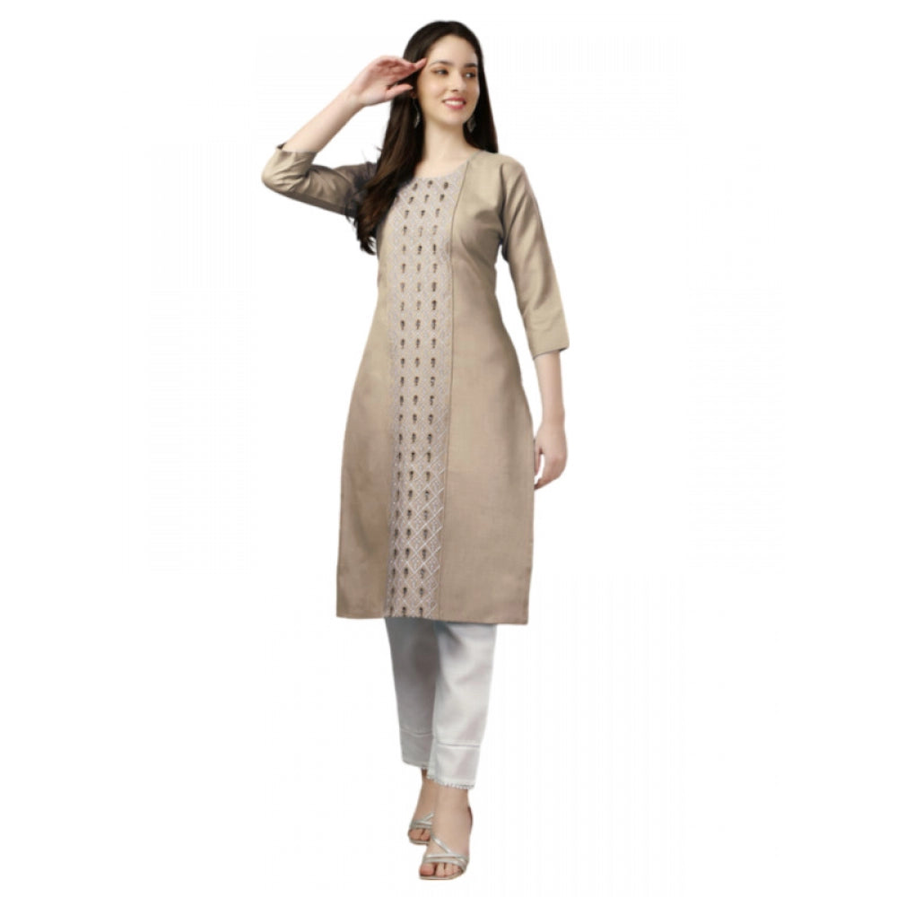 Casual 3-4 th Sleeve Embroidery Cotton Kurti