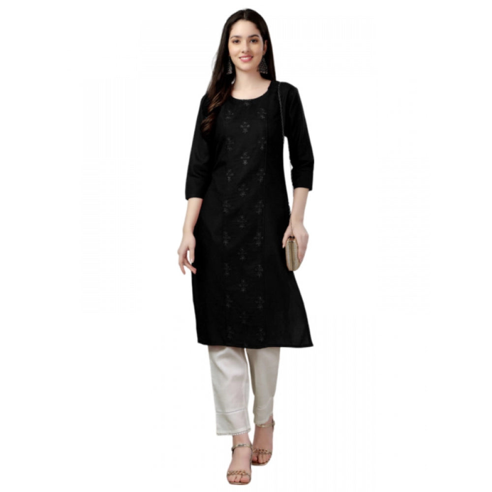 Casual 3-4 th Sleeve Embroidery Cotton Kurti