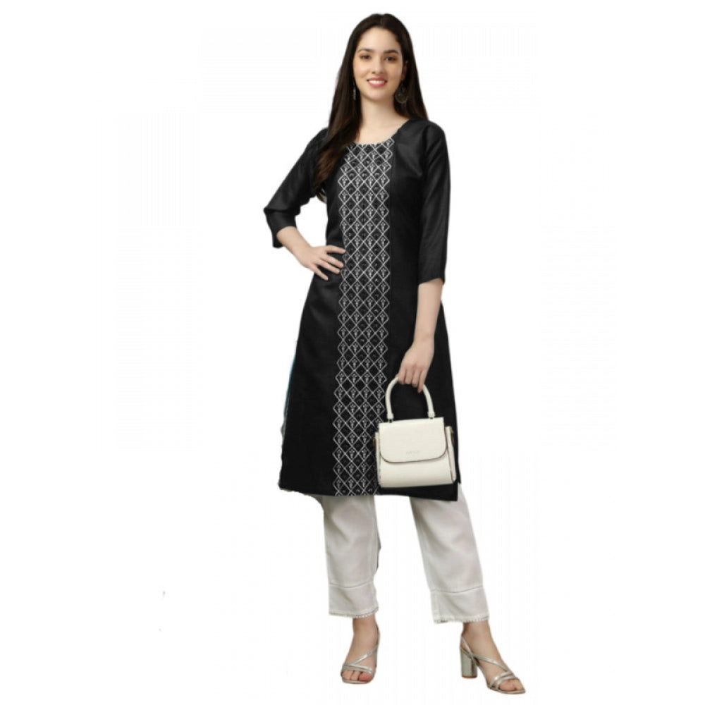 Casual 3-4 th Sleeve Embroidery Cotton Kurti