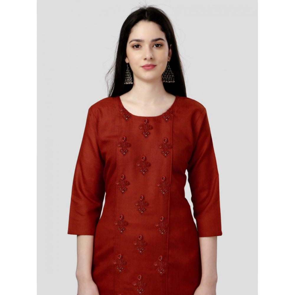 Casual 3-4 th Sleeve Embroidery Cotton Kurti