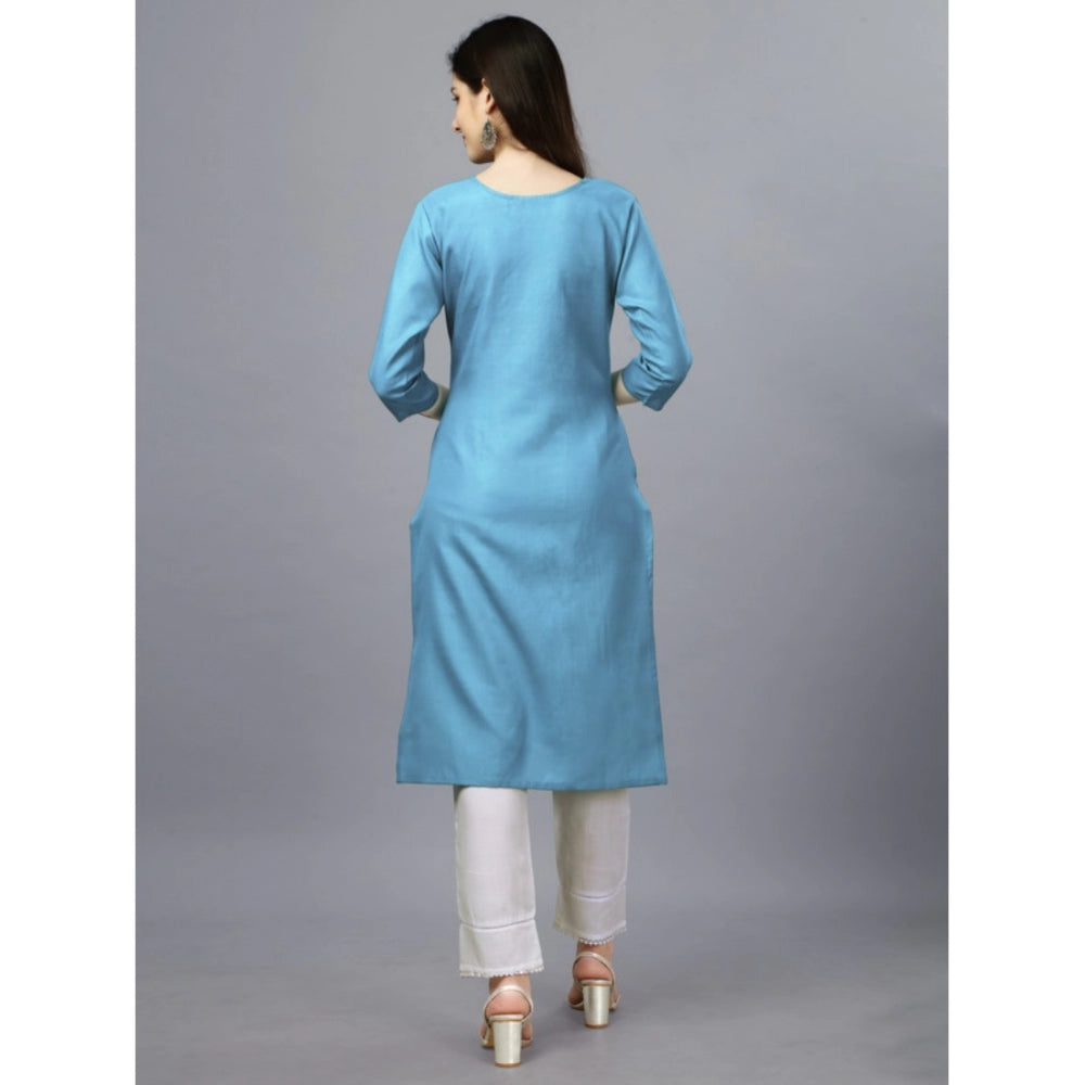 Casual 3-4 th Sleeve Embroidery Cotton Kurti