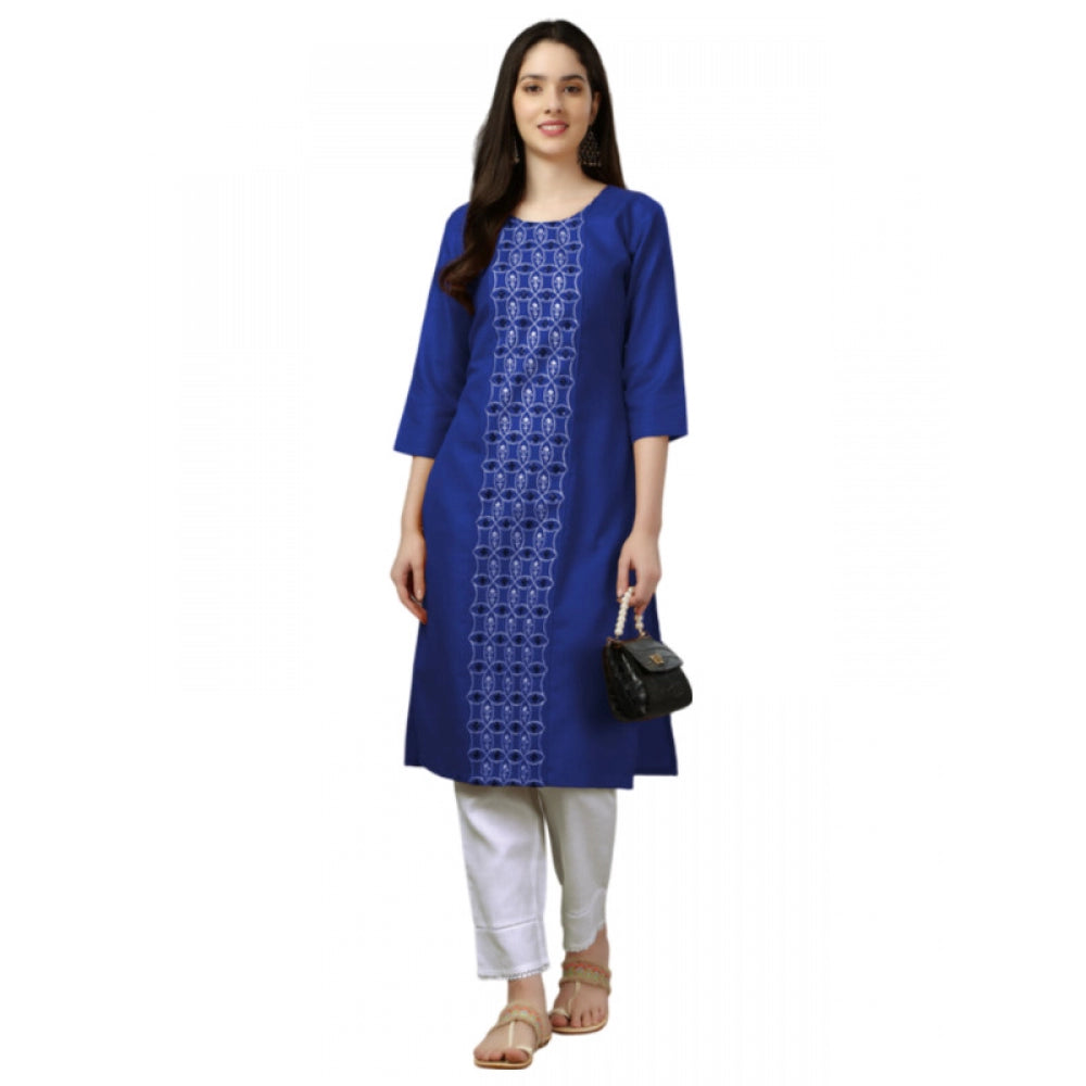 Casual 3-4 th Sleeve Embroidery Cotton Kurti