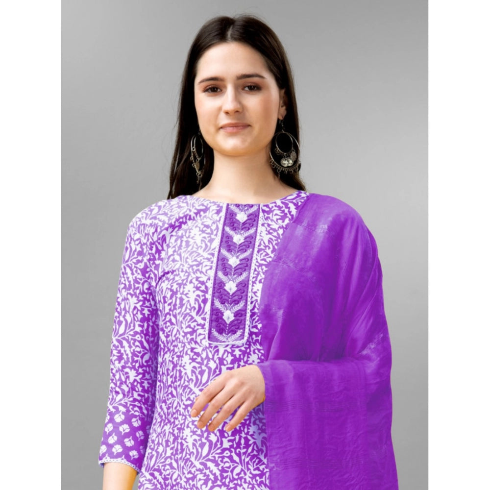 Casual 3-4 th Sleeve Embroidery Rayon Kurti Pant Dupatta Set