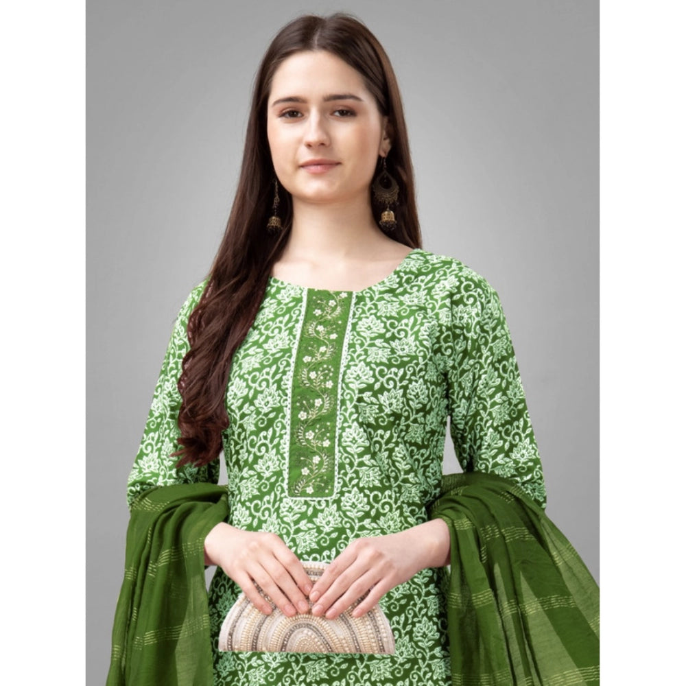 Casual 3-4 th Sleeve Embroidery Rayon Kurti Pant Dupatta Set