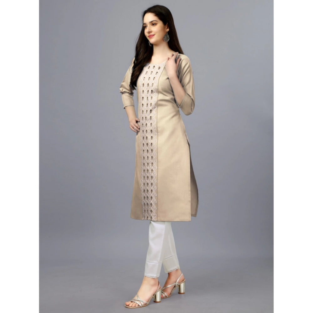 Casual 3-4 th Sleeve Embroidery Cotton Kurti