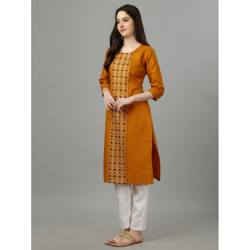 Casual 3-4 th Sleeve Embroidery Cotton Kurti