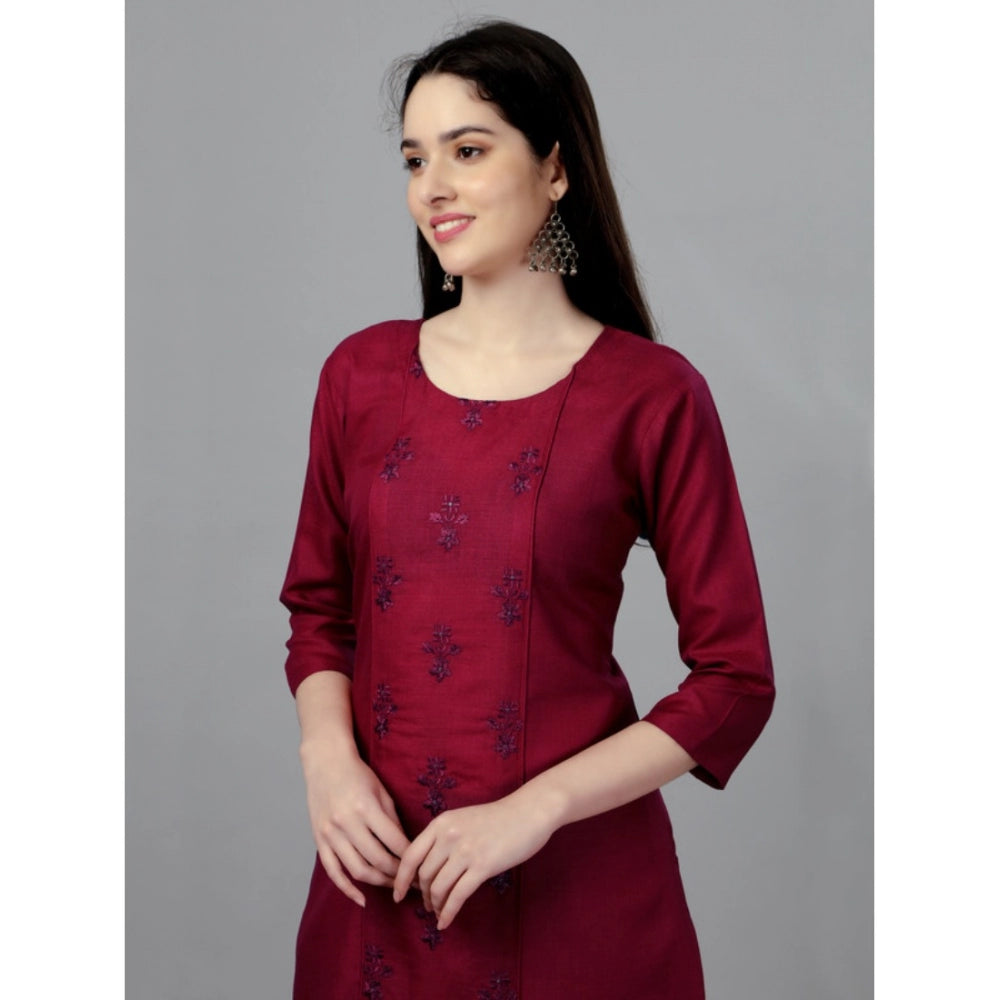 Casual 3-4 th Sleeve Embroidery Cotton Kurti