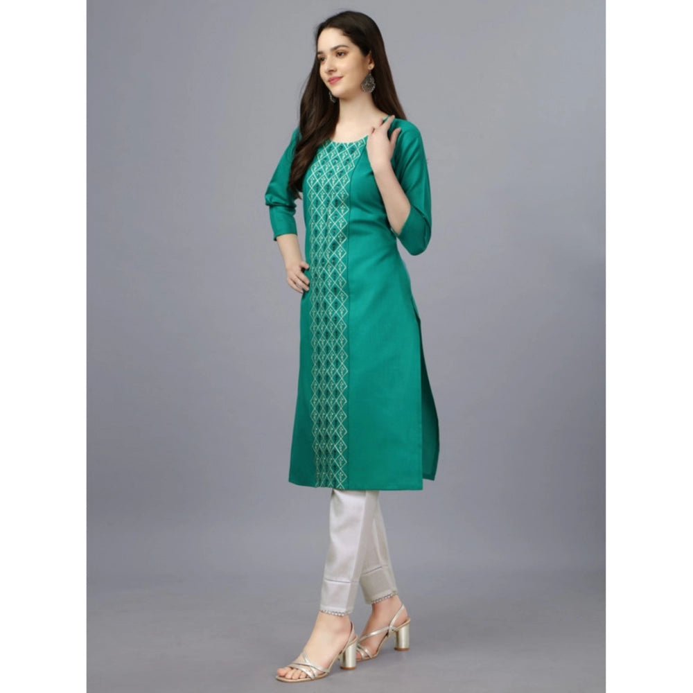 Casual 3-4 th Sleeve Embroidery Cotton Kurti