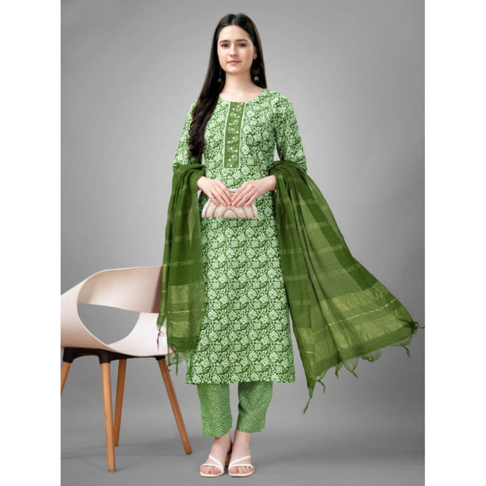 Casual 3-4 th Sleeve Embroidery Rayon Kurti Pant Dupatta Set