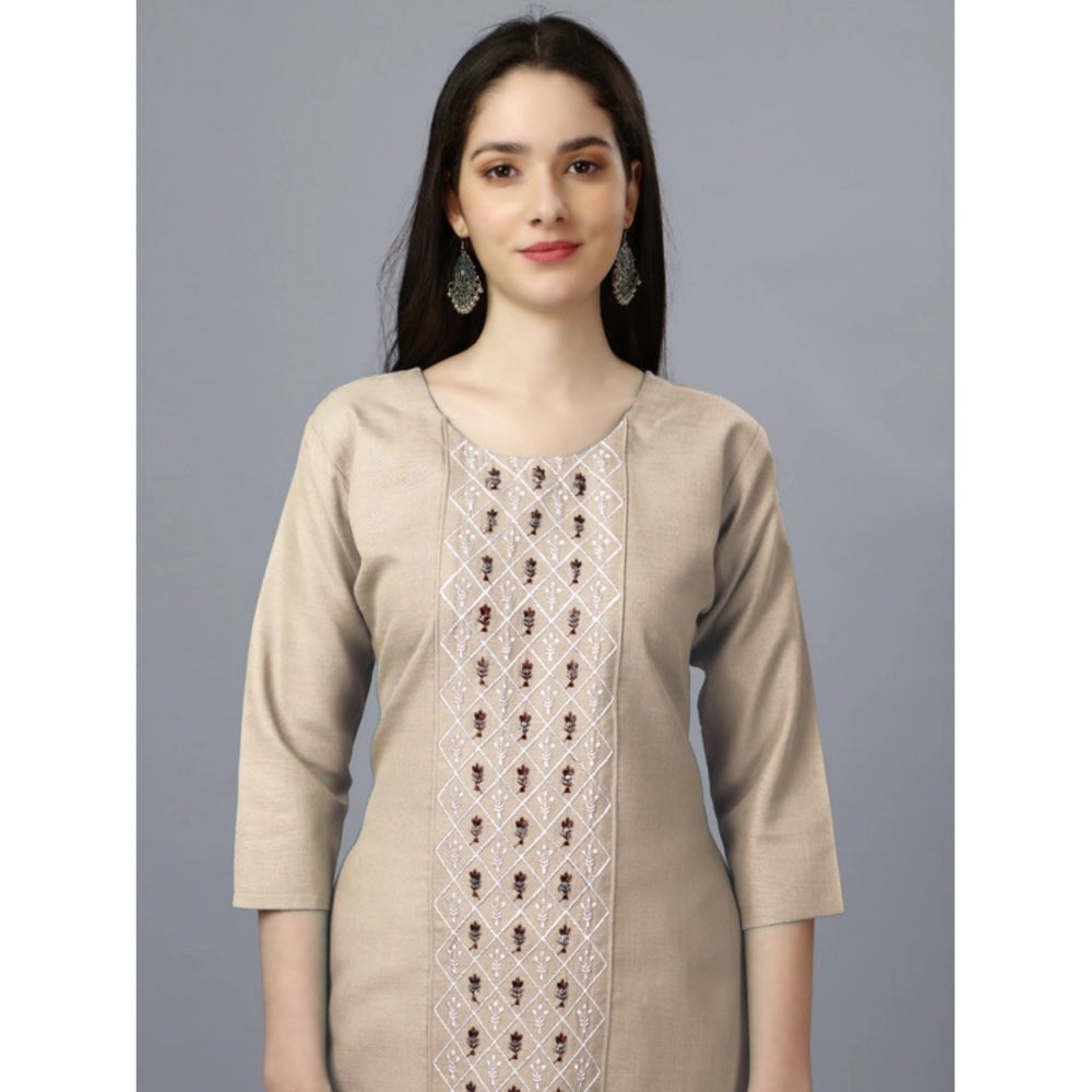 Casual 3-4 th Sleeve Embroidery Cotton Kurti